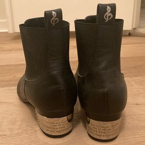 Black Chelsea Boot Rolling Stones Lyric Boots